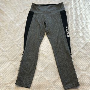 Pink Victoria’s Secret Yoga Gray and Black Womens Leggings Size M